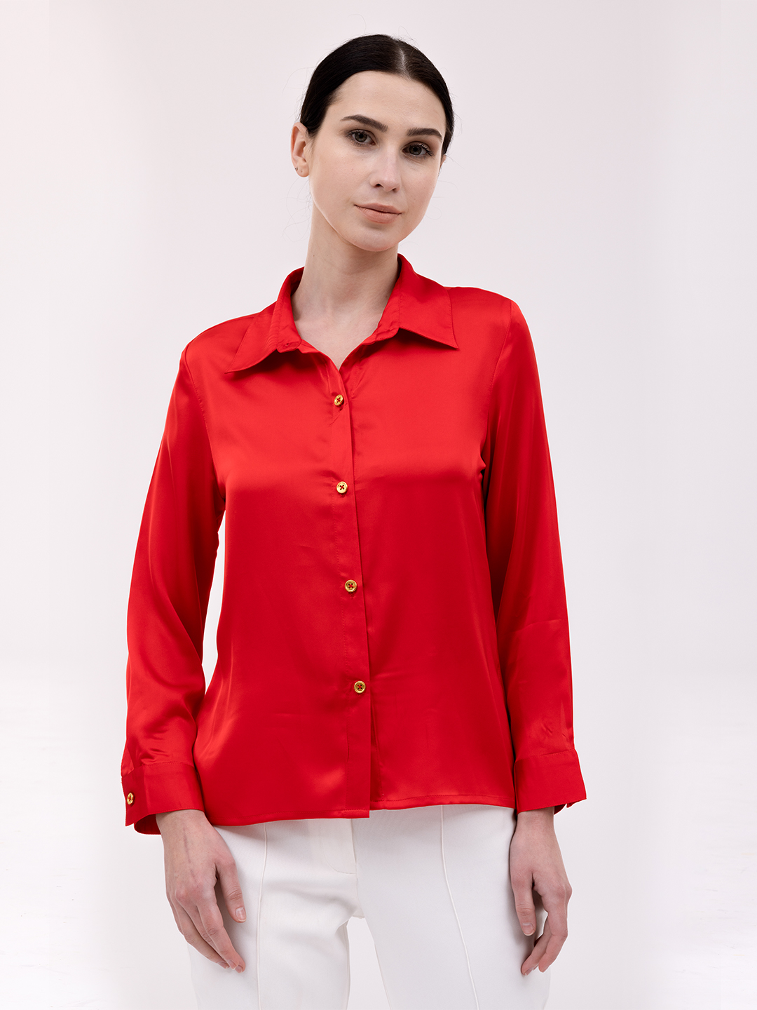 Red 9-5 Sleek Shirt - Front