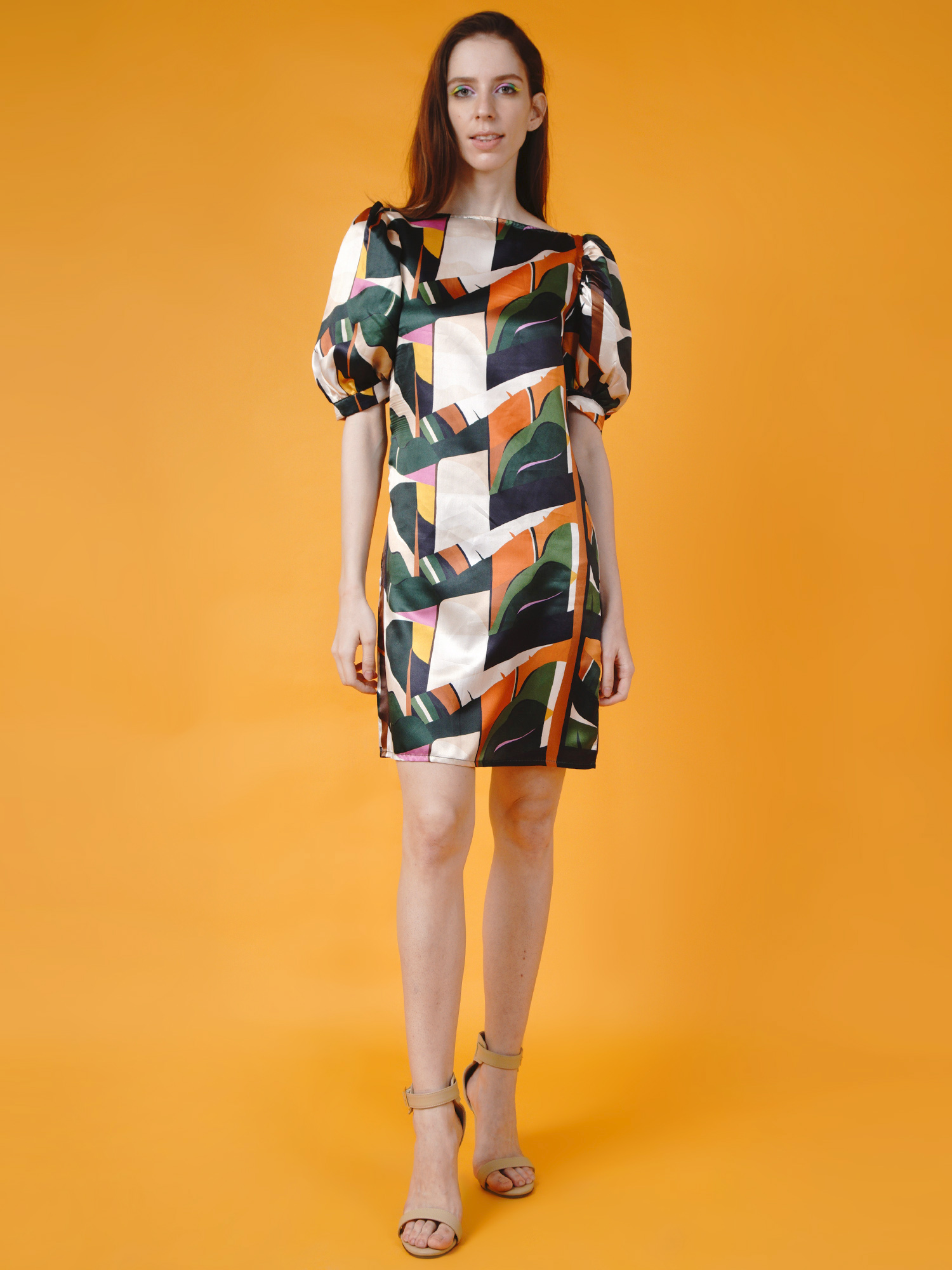 Colorful abstract dress -1