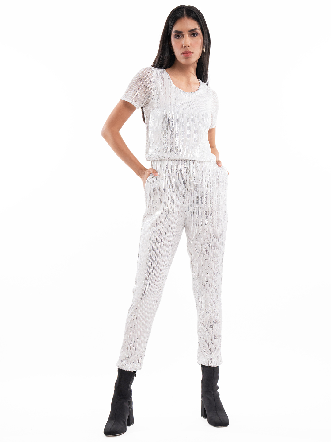 Bling it on Jumpsuit White -0