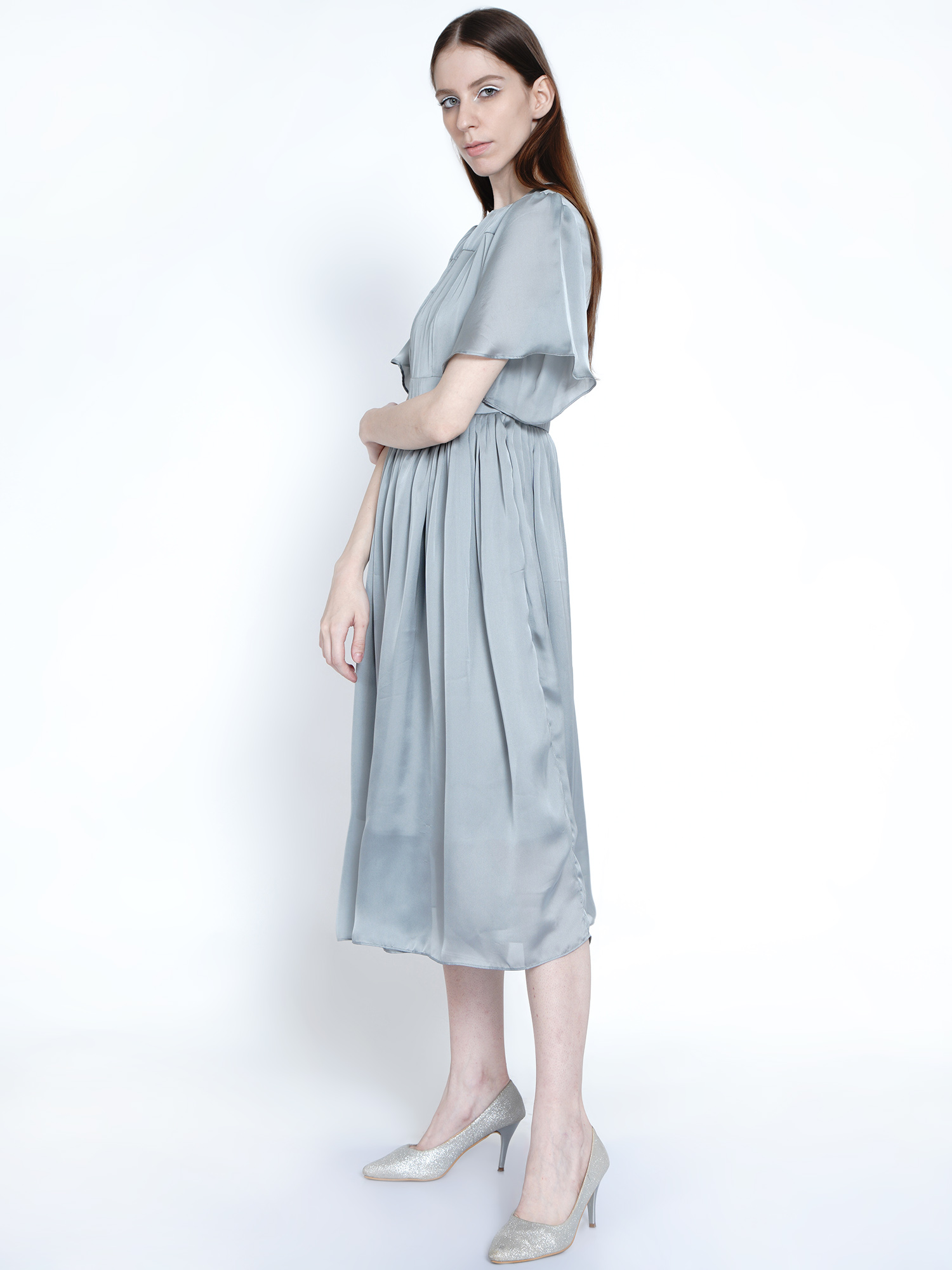 Majestic long grey dress -2