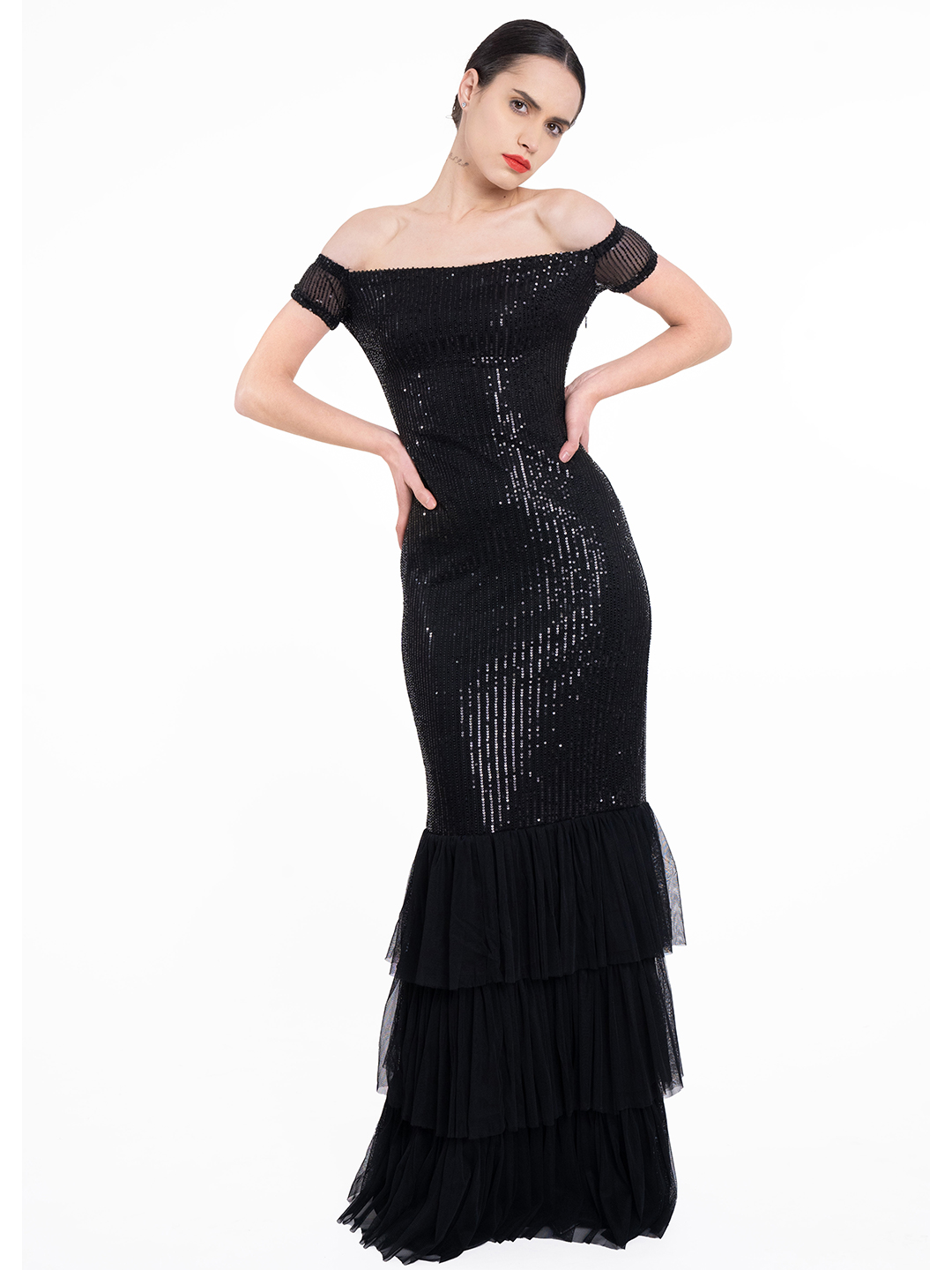 Black Evening Gala Gown - Front