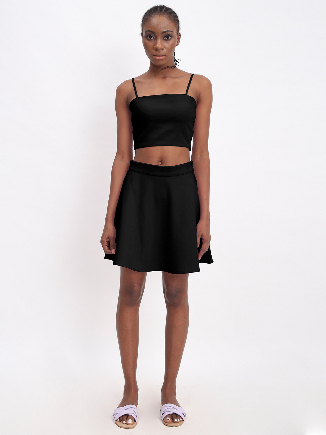 Basic Flared Skirt Black - Main
