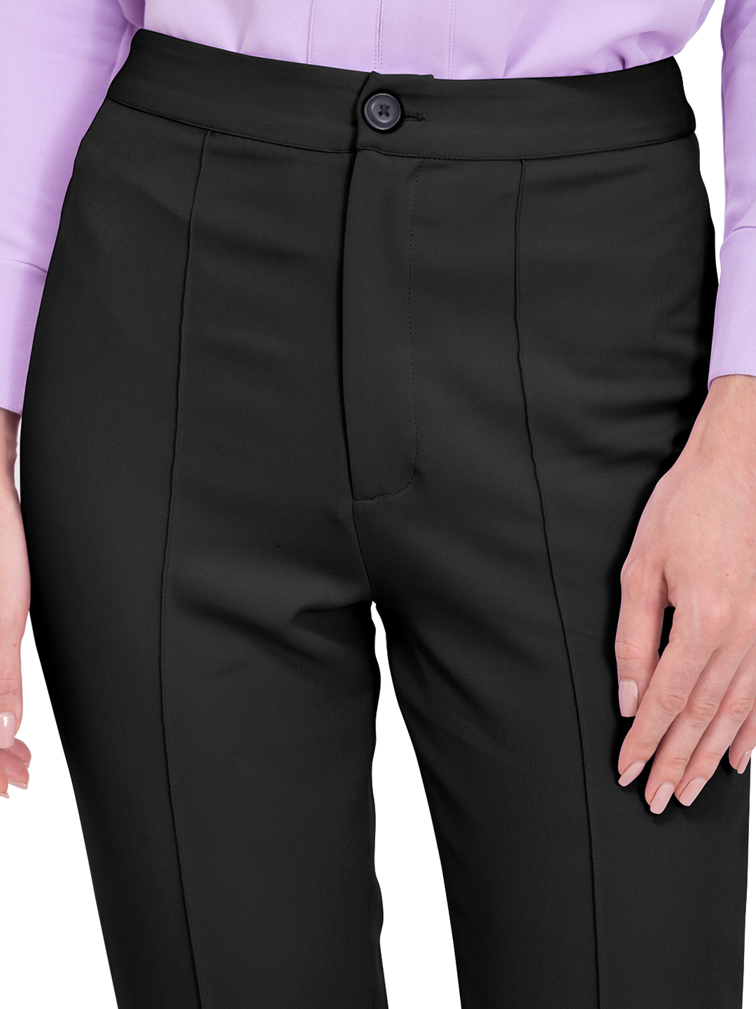 Formal Straight Pants Black -1