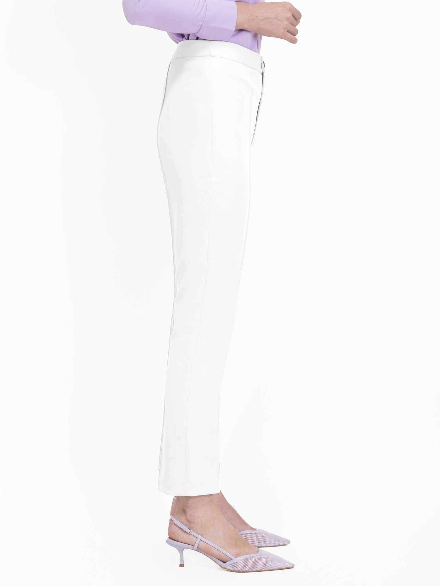 Formal Straight Pants White -2