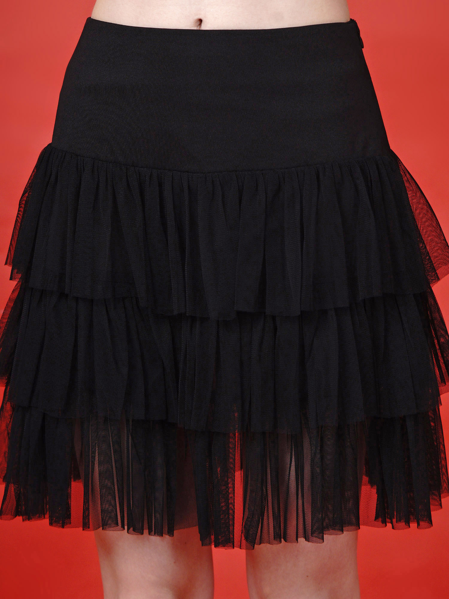 Three tiered mini skirt -2