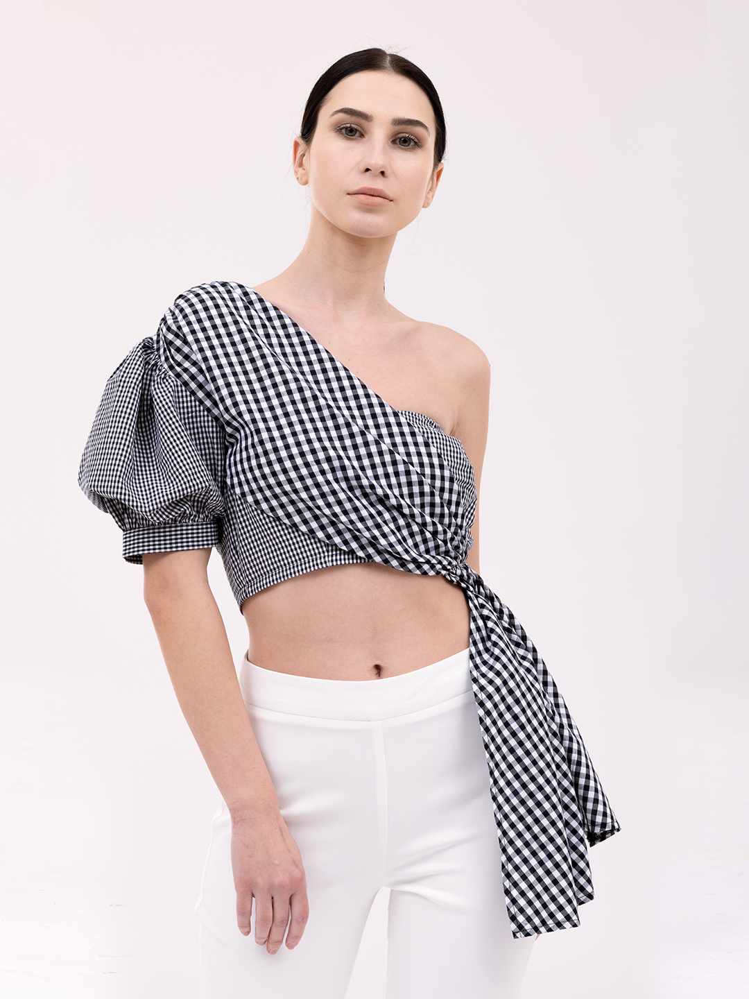 Summer Night Out One Shoulder  Crop Top -4