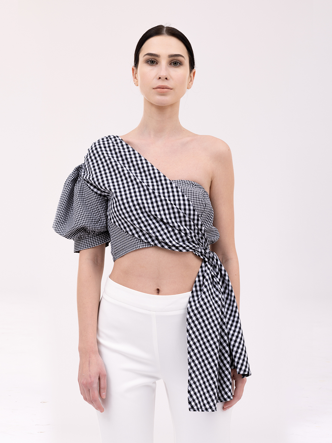 Summer Night Out One Shoulder  Crop Top -5
