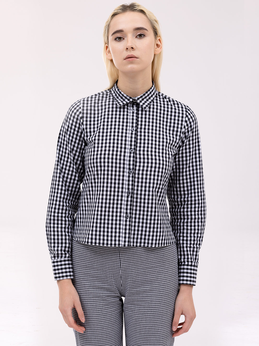 Timeless Classic  Black and White  Checkered Shirt -5