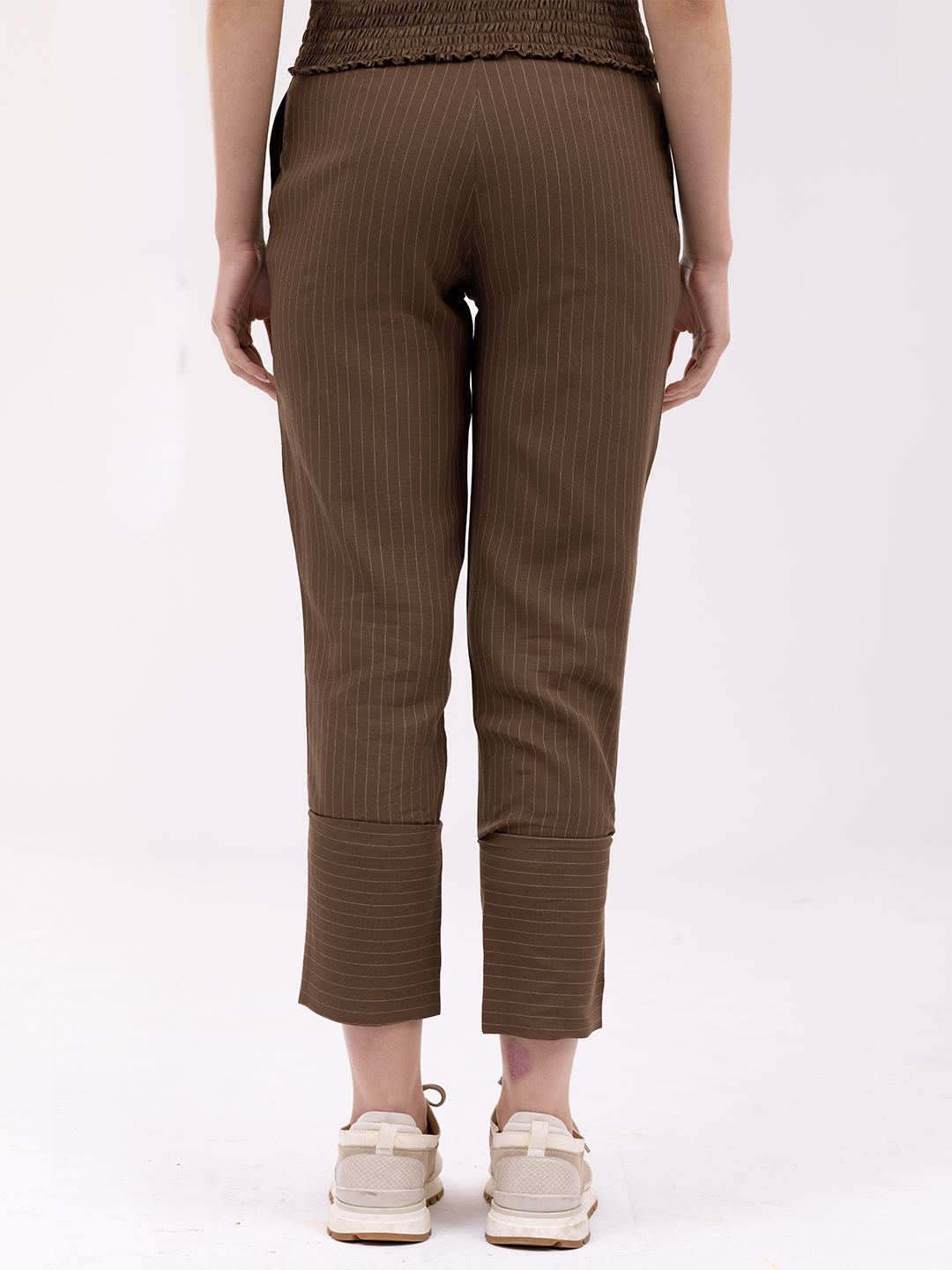 Striped Cigarette Pants - Front