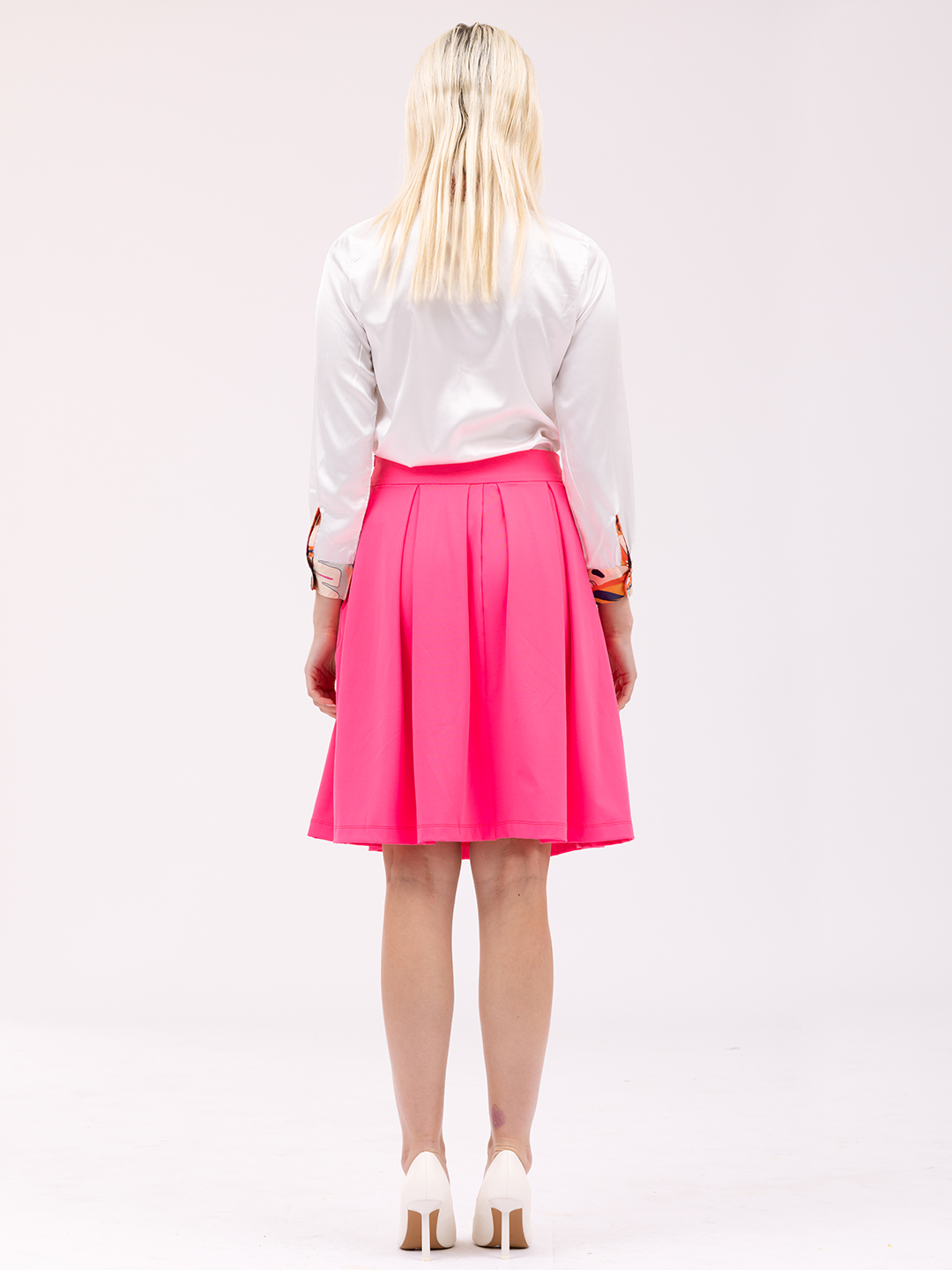 Neon Pink Alert Skirt - Back