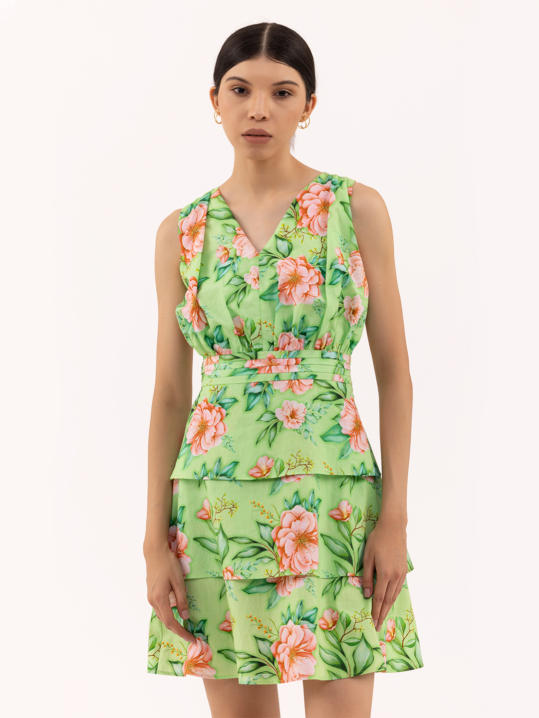 Garden Explorer Bright  Floral Print Dress - Main