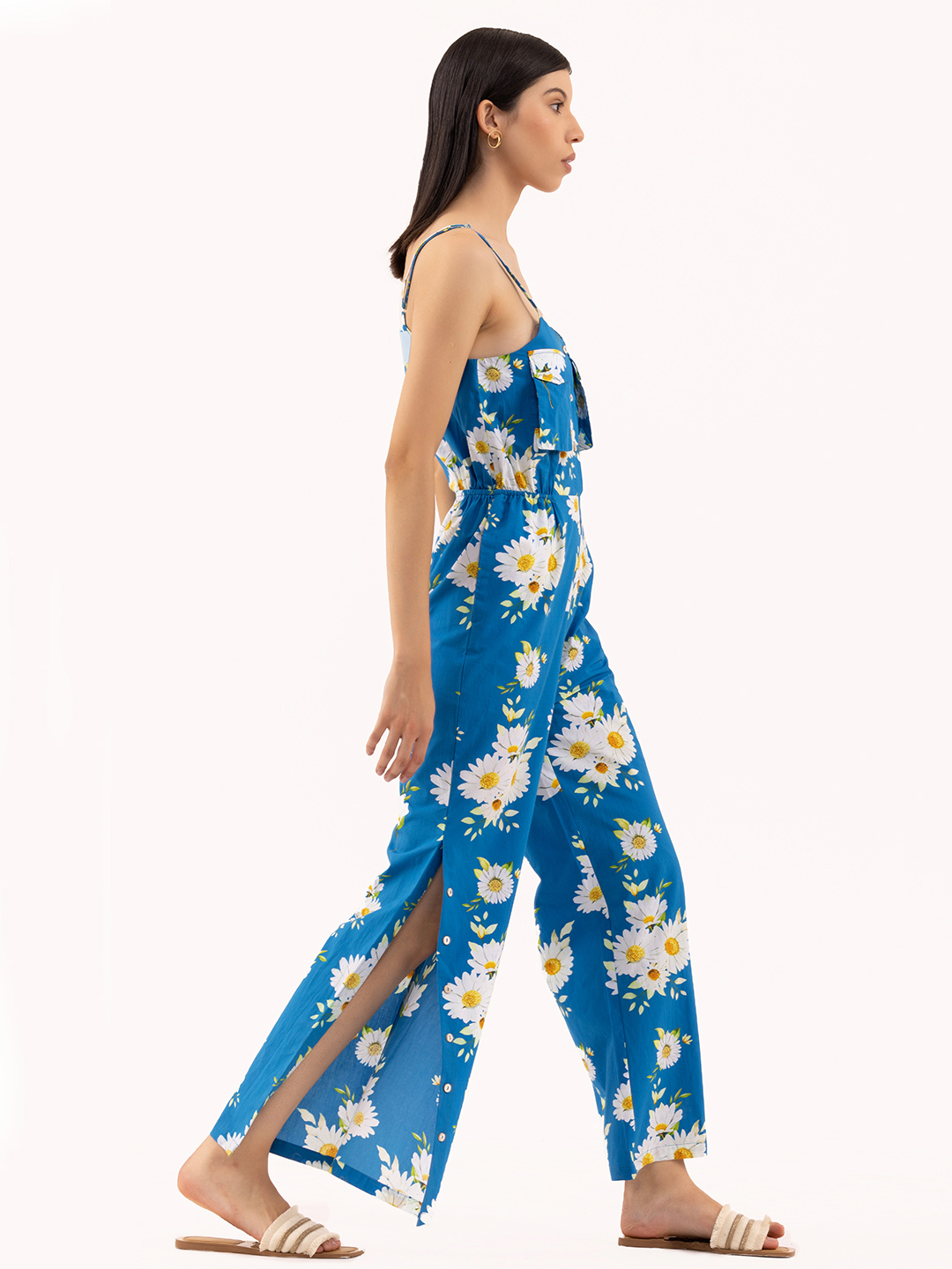 Beautiful Blooms Daisy Print Wide-Leg Jumpsuit -4