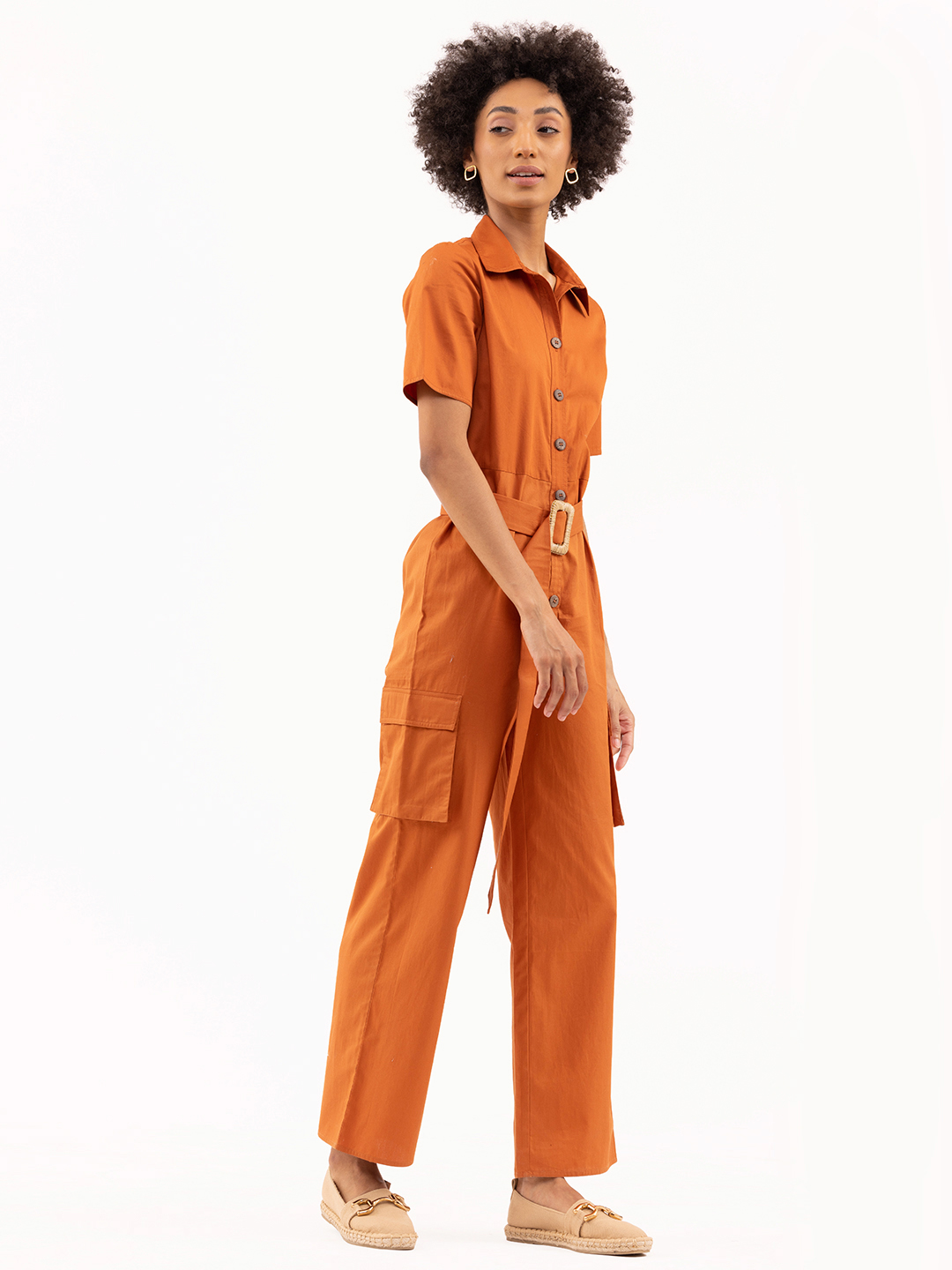 Utility Toffee Jumpsuit -1