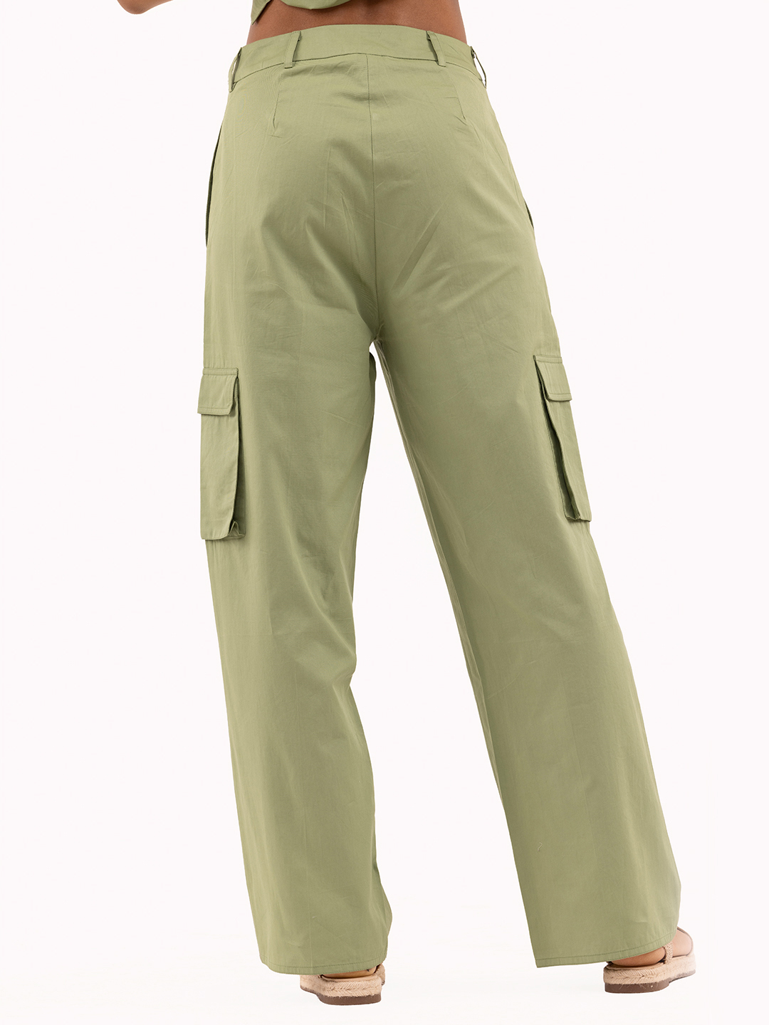 Unusually Cool Fern Green Cargo Pants - Back