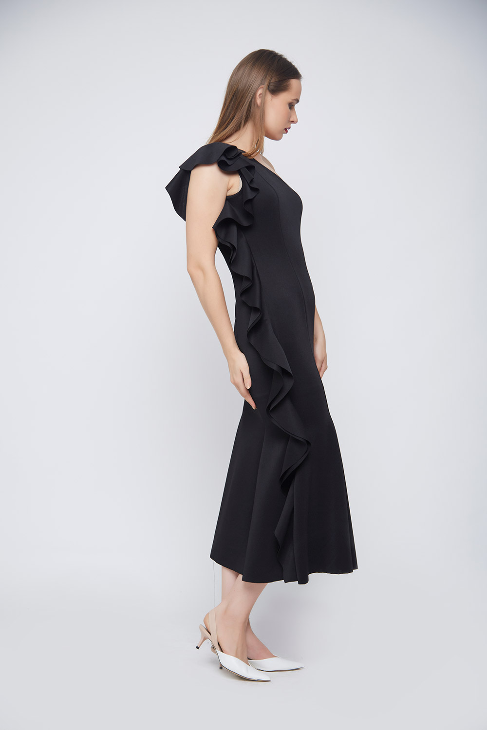 Bodycon Black Punto Dress -3