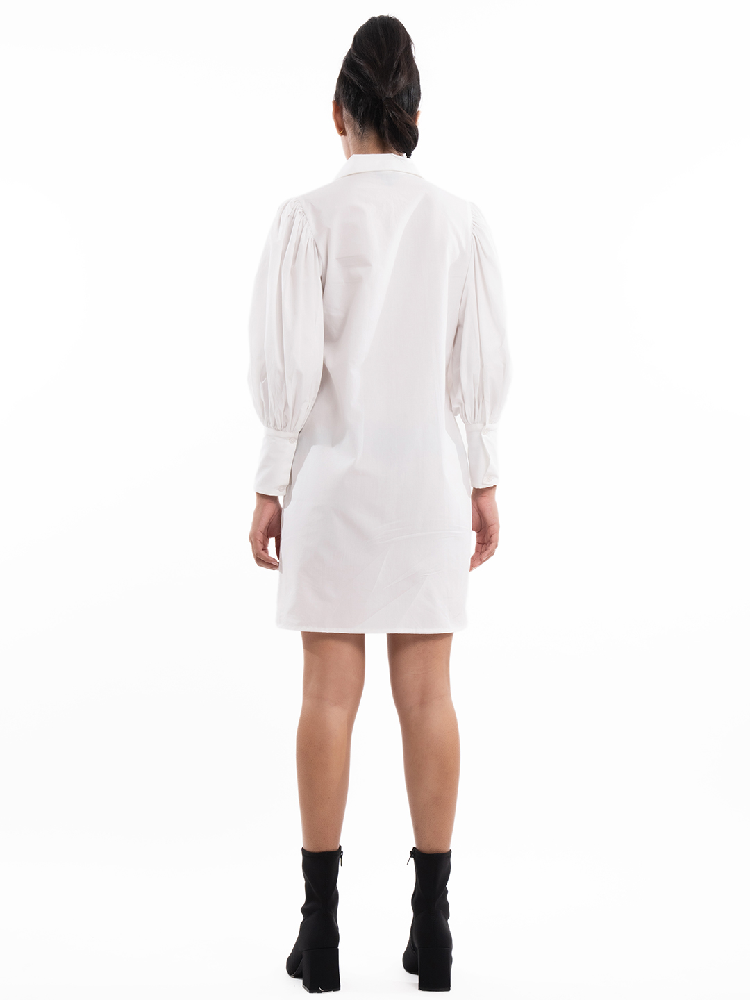 Boardroom Basic White Shirt Dress -1