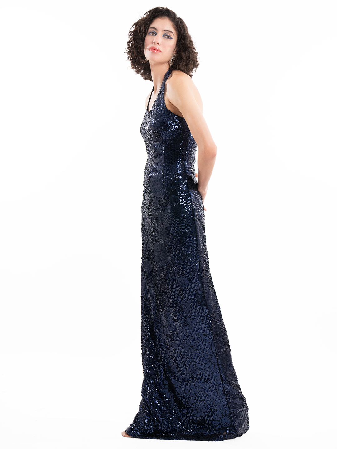 Sequin Blue Dress -4
