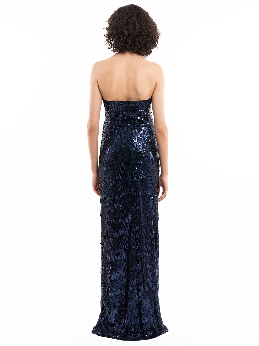 Glitterati Gala Gown Blue Dress - Back