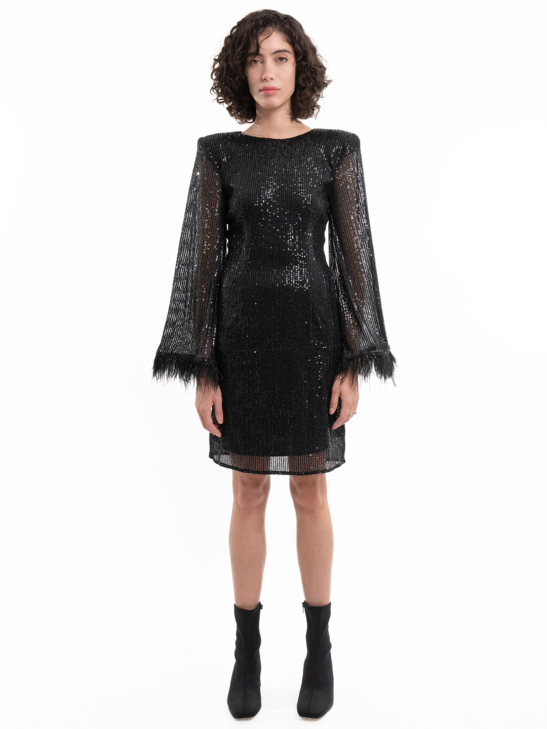 Celestial Sequence Chic Black Dress -1