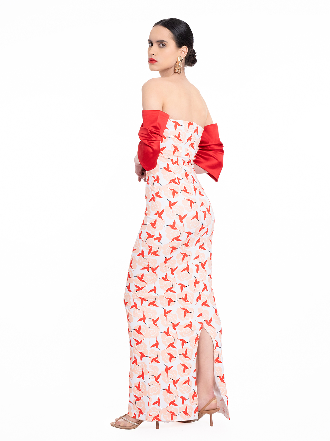 Scarlet Petal Parade Dress - Back