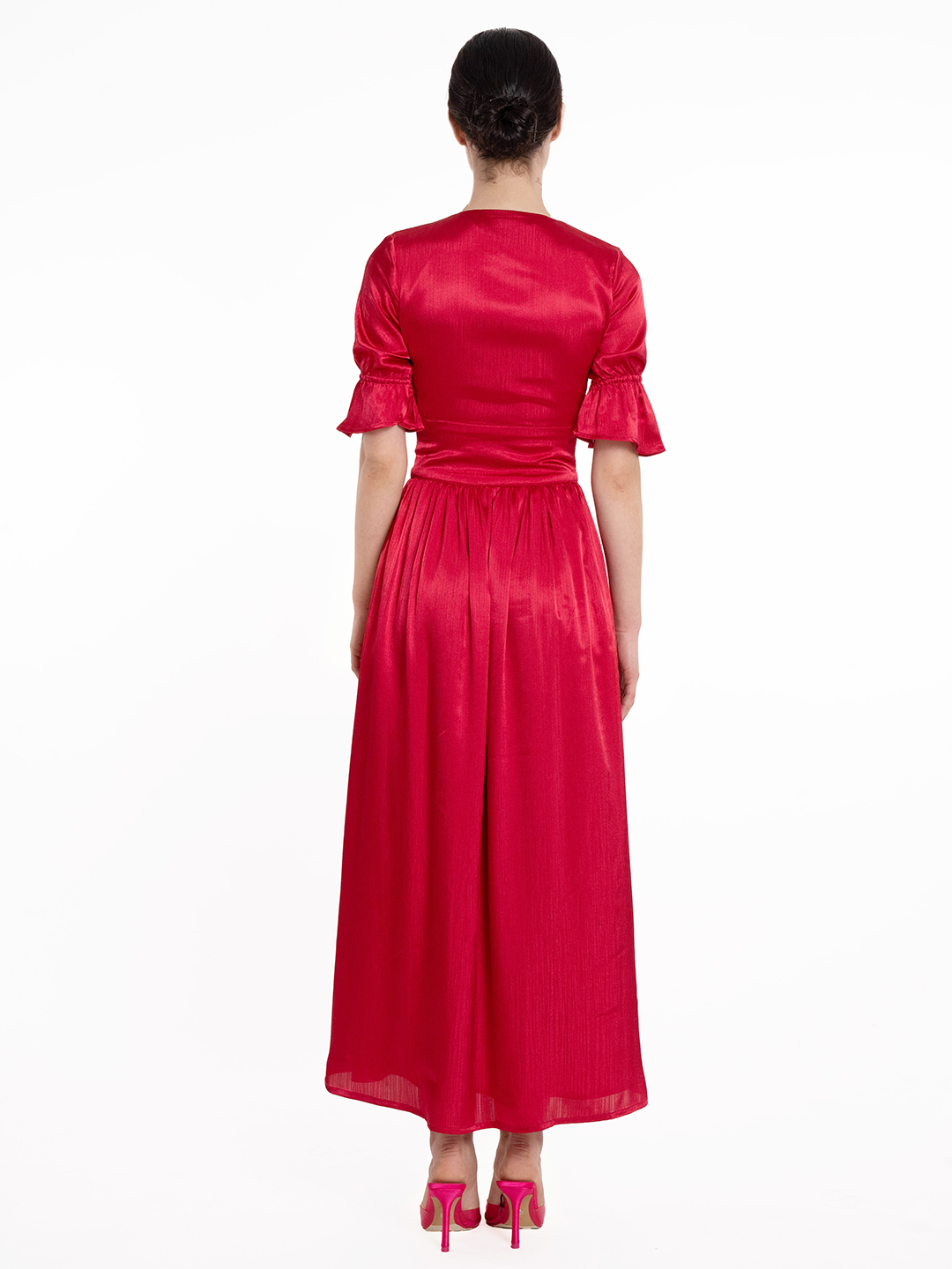 Roseate Ruffle Dress -4