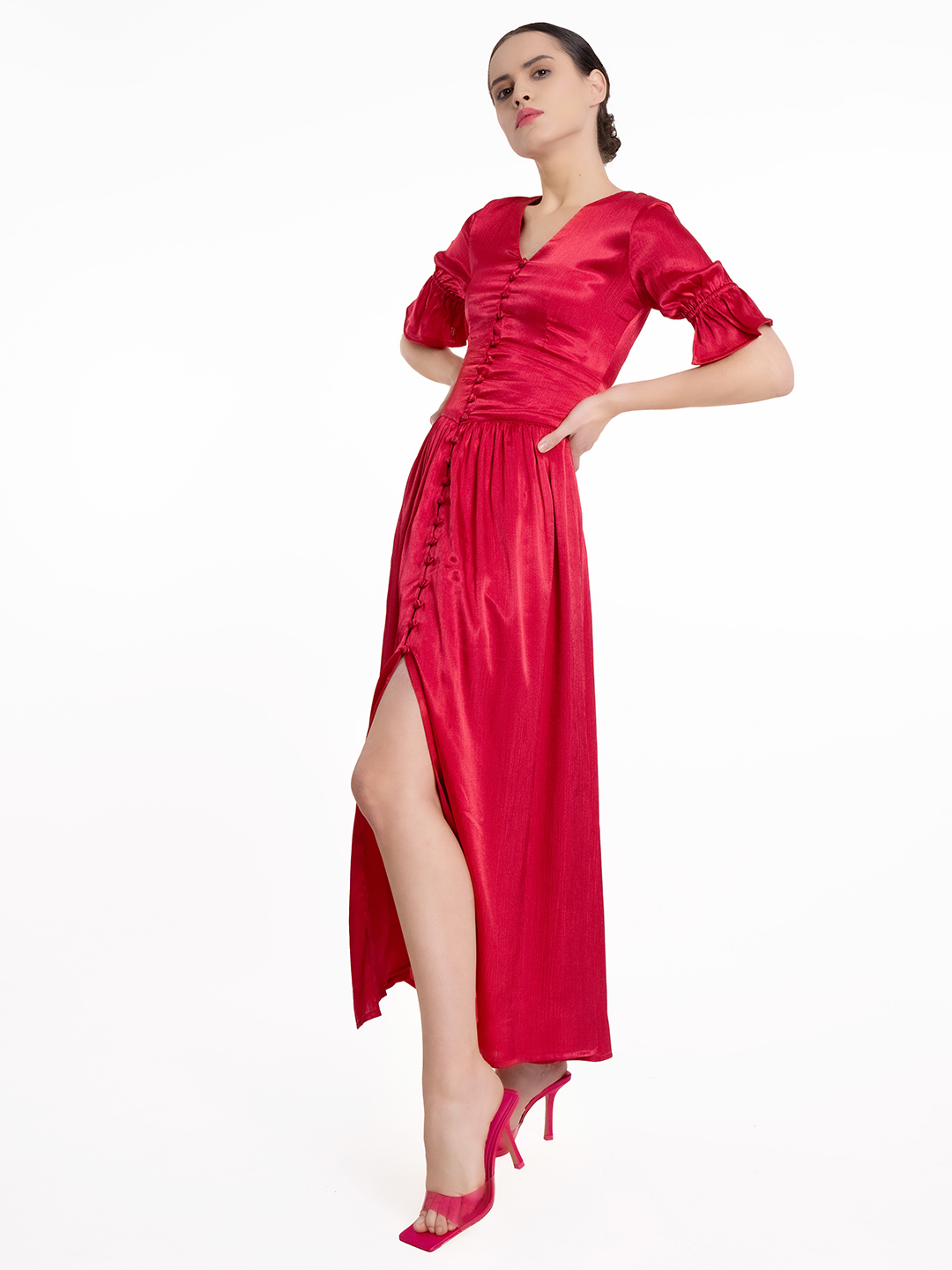 Roseate Ruffle Dress -1