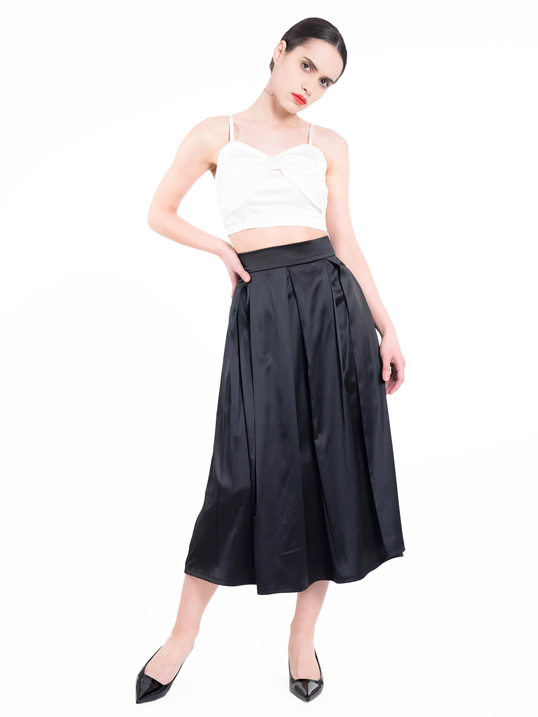 Midi Black Skirt -2
