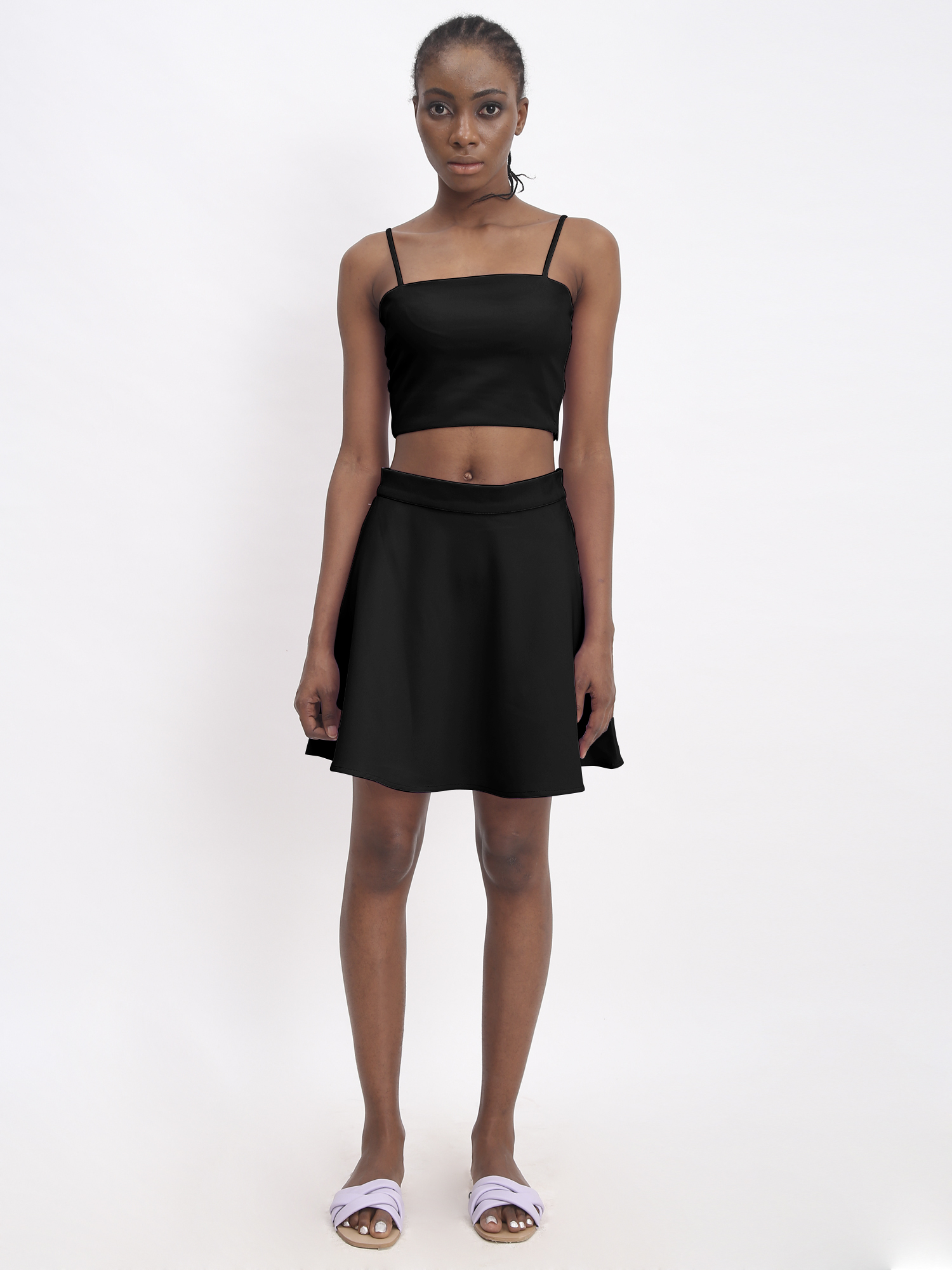 Black Casual Co-Ord Set - Front