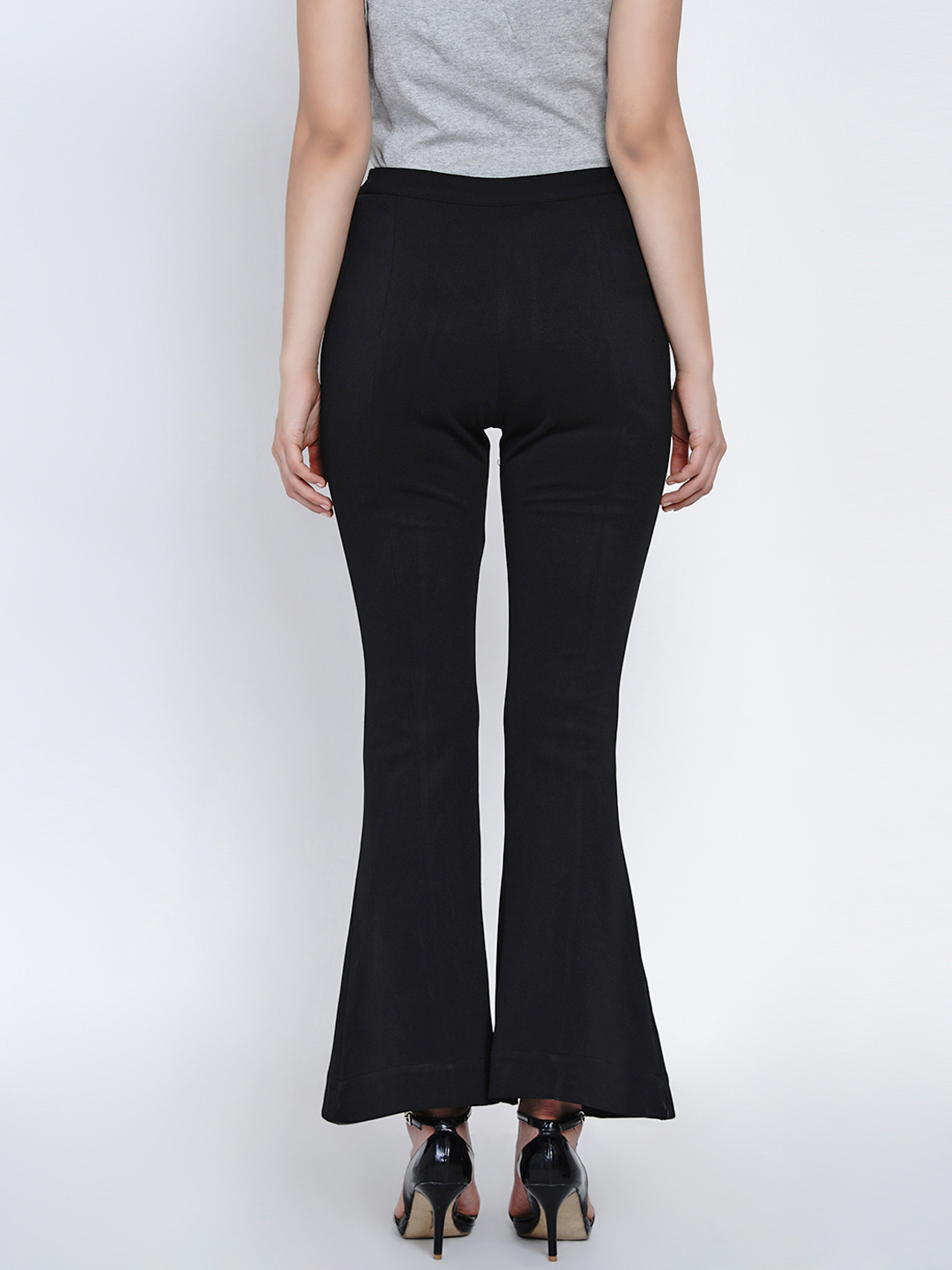 Front Lace Flared Pants -3