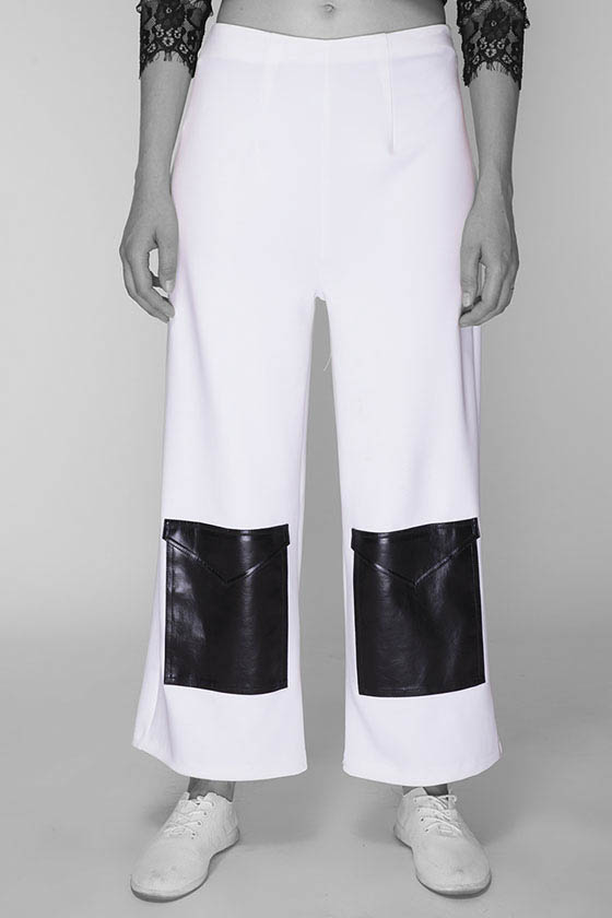 White Visionary Flared Trouser - Front