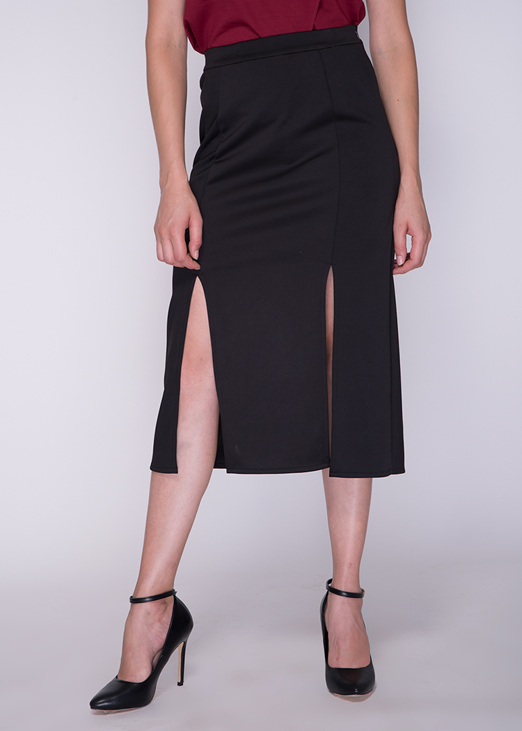 Front Slit Skirt -0