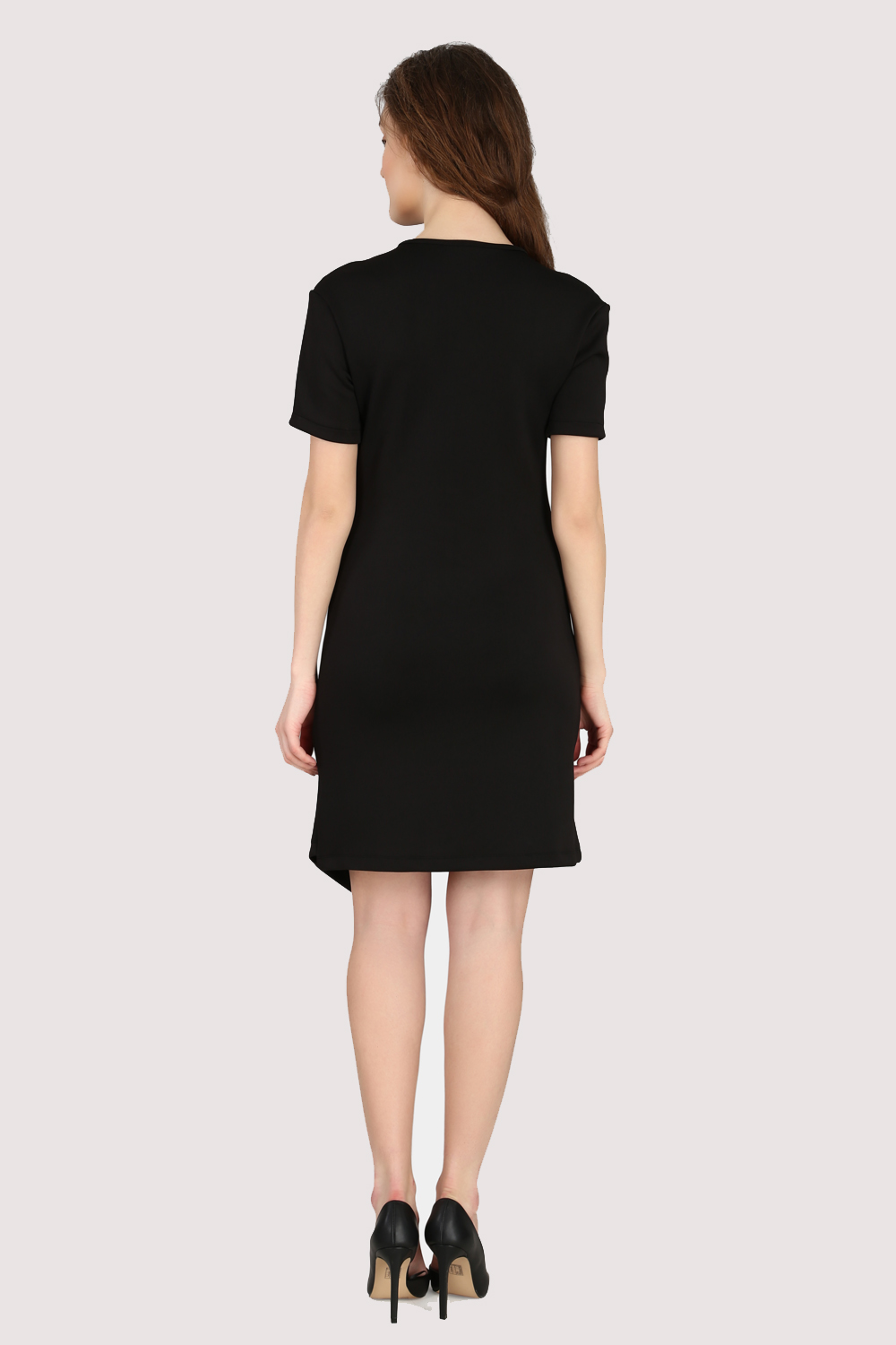 Black Asymmetric Dress -1