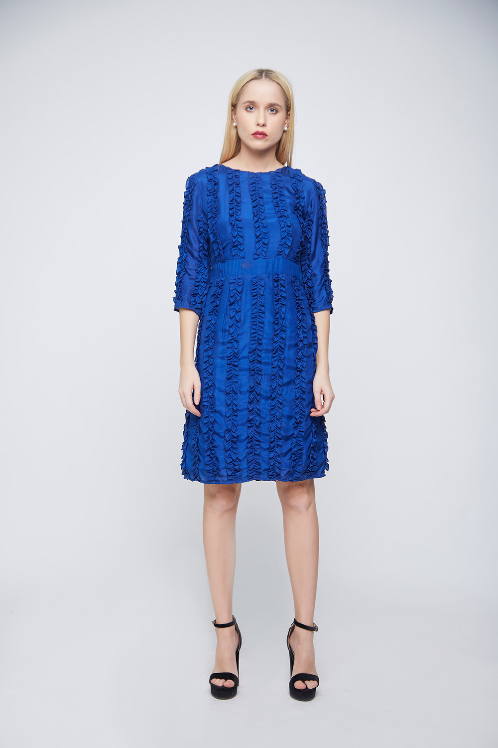 Ruffle Blue Dress -1