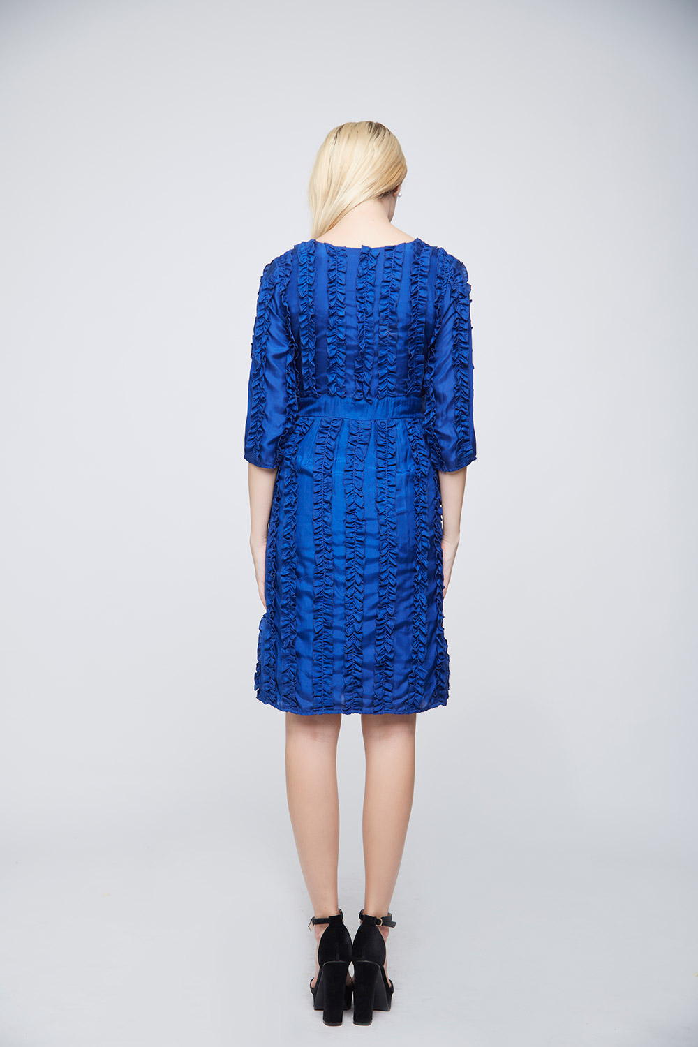 Ruffle Blue Dress -2