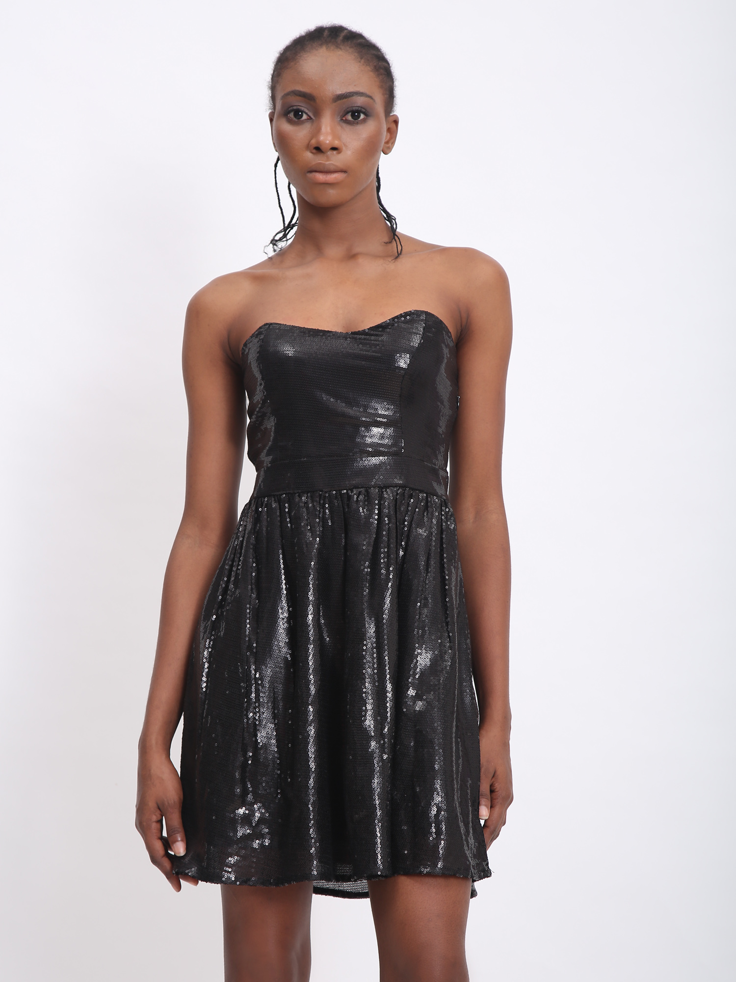 Strapless Sequin Dress - Front