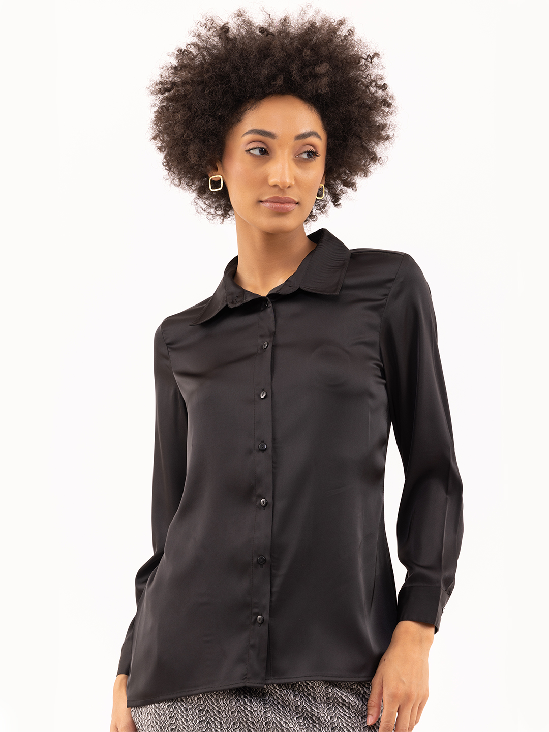 Black  9-5 Sleek Shirt - Front