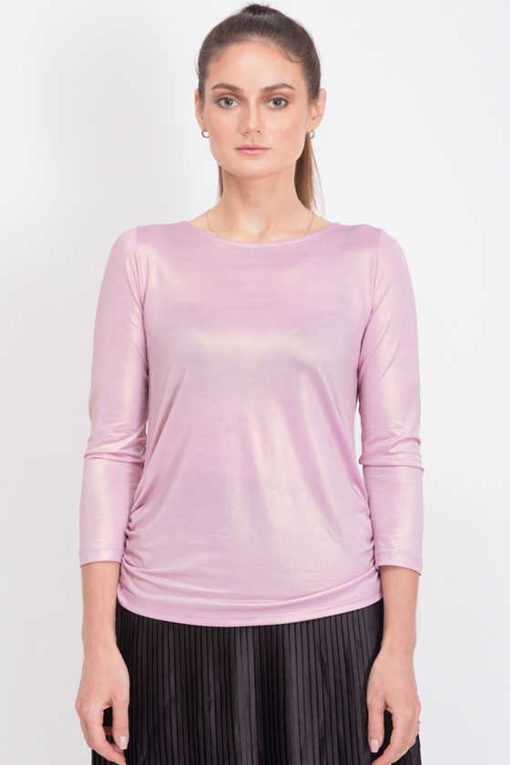 Pink Sheen Blouse - Front