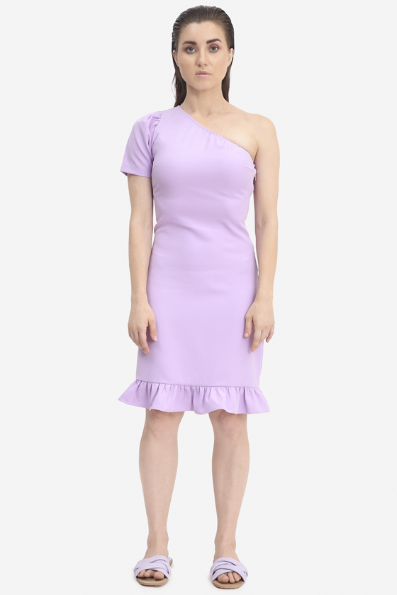 Lavender Ruffle Dress - Front