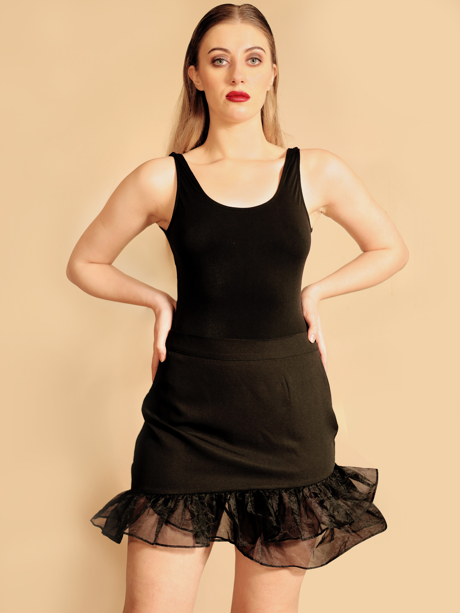 Peplum Organza Evening Skirt -2