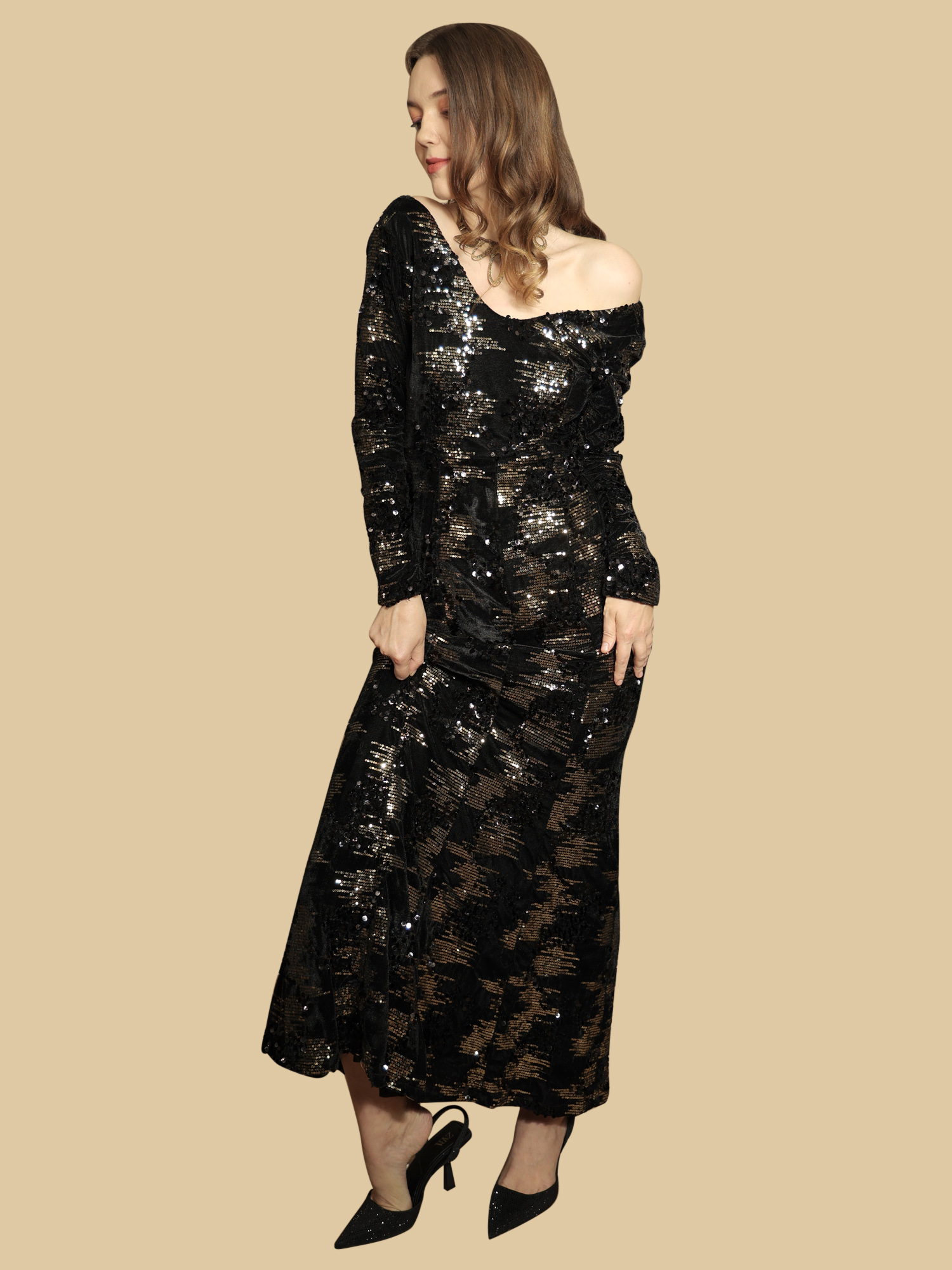 Sequin Party Gown -1