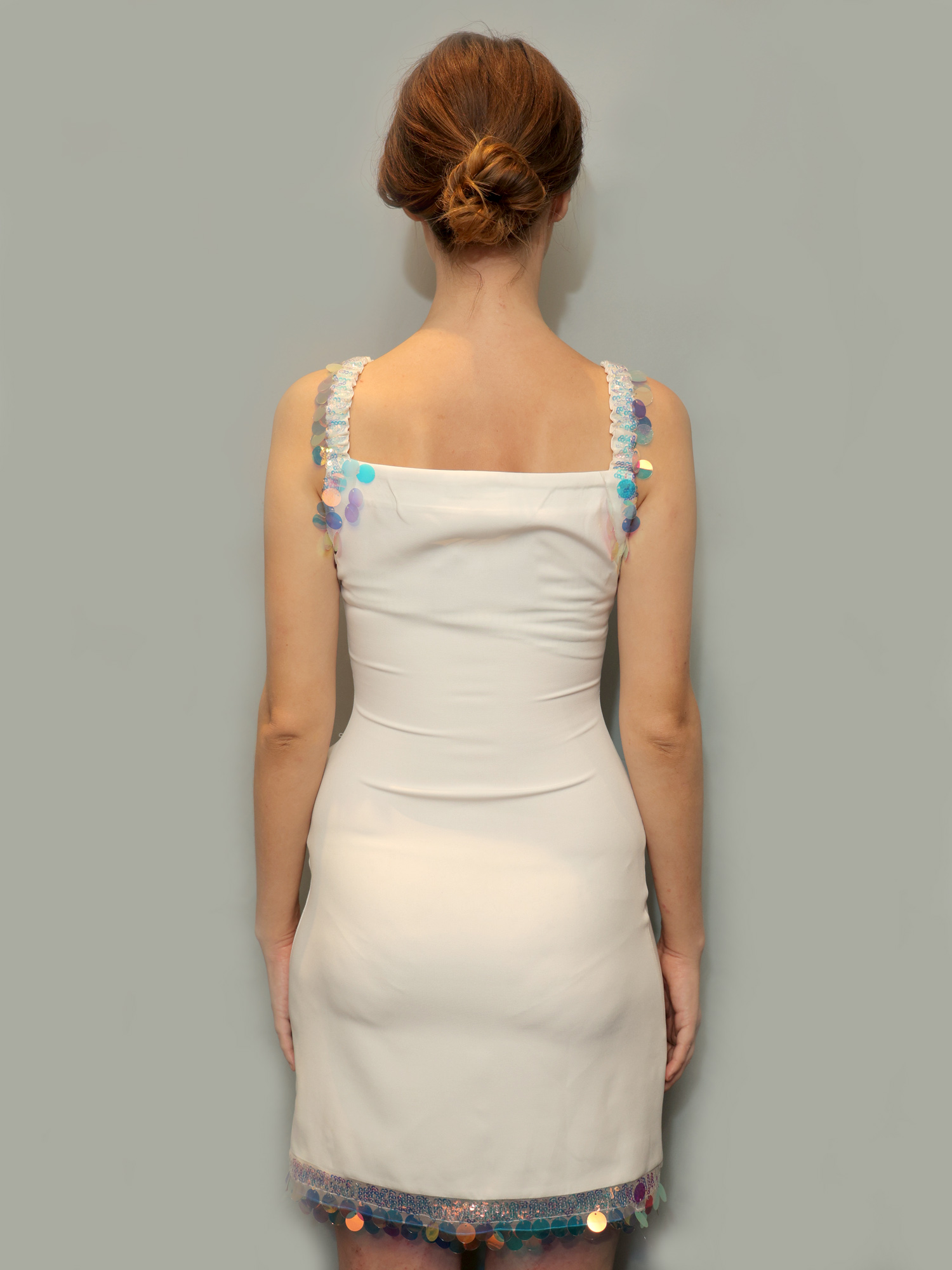 Shimmer Detailed Mini Dress - Back