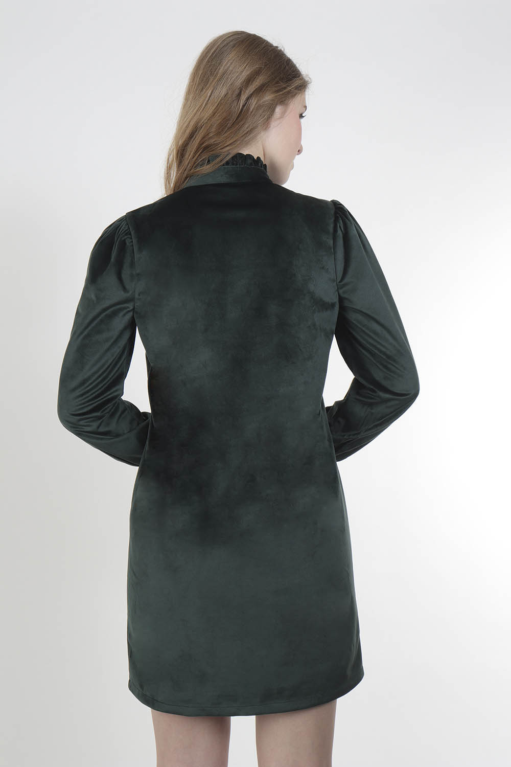 Dark Green Royal Long Dress -3
