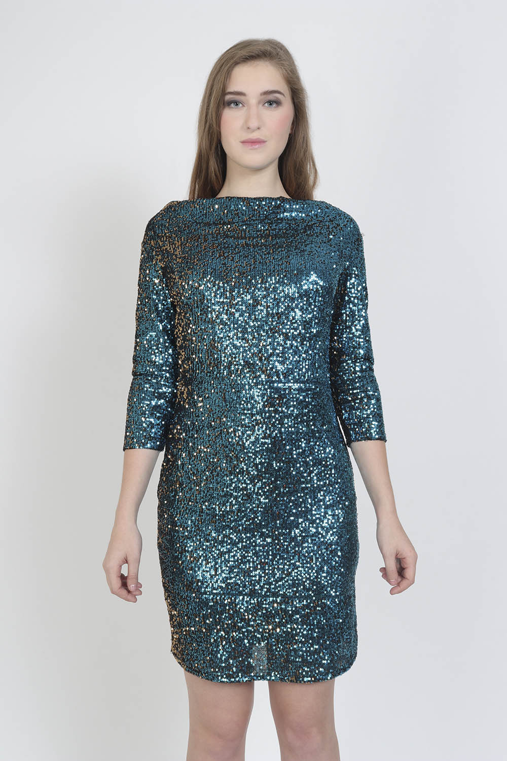 Moonlight Sequin Party Dress - Front